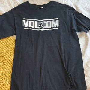 Volcom Black Tee with Silver Logo